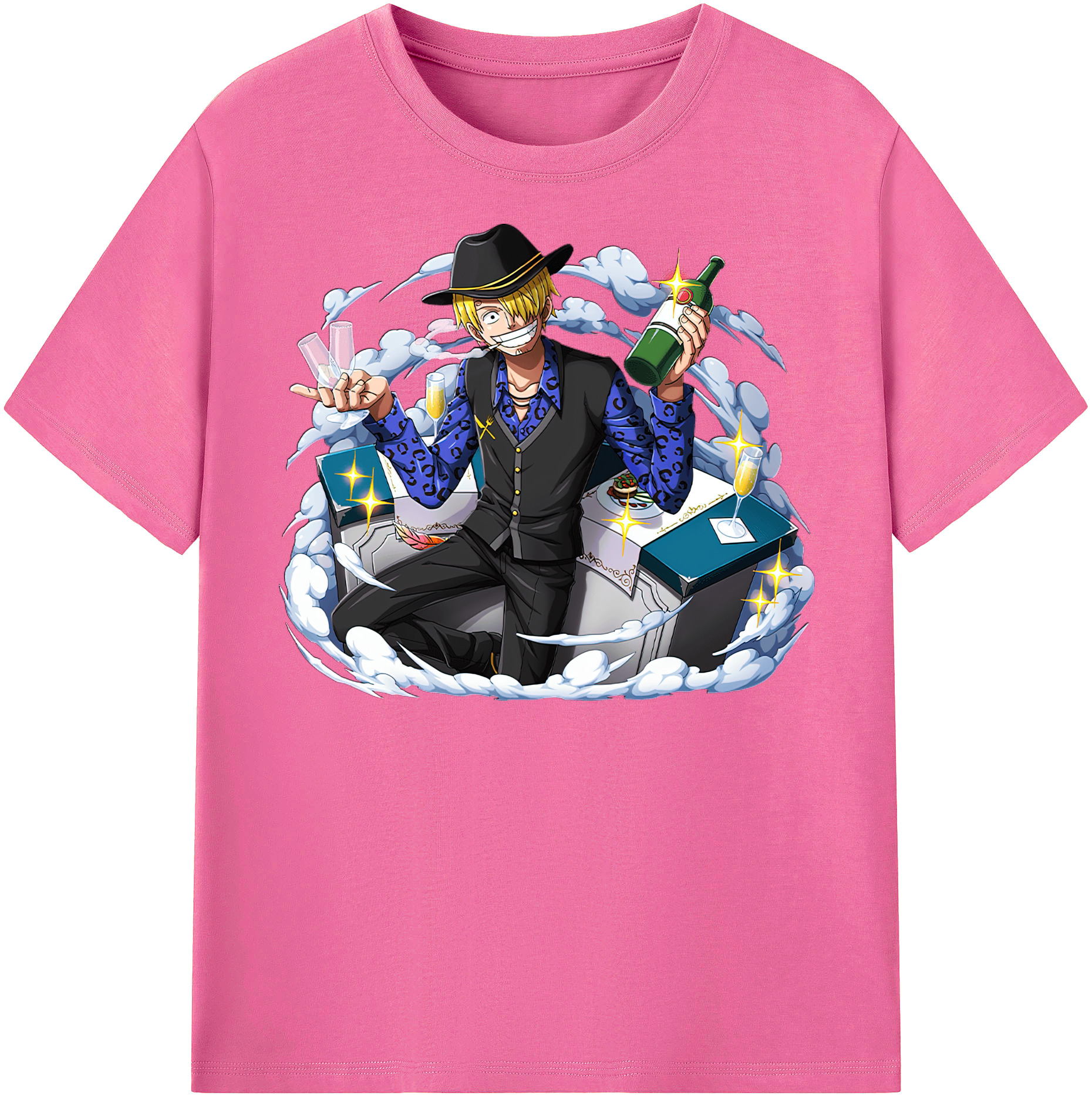 （画像用） ワンピース サンジ ONE PIECE Sanji レディースカジュアルプリントTシャツ（綿100％）